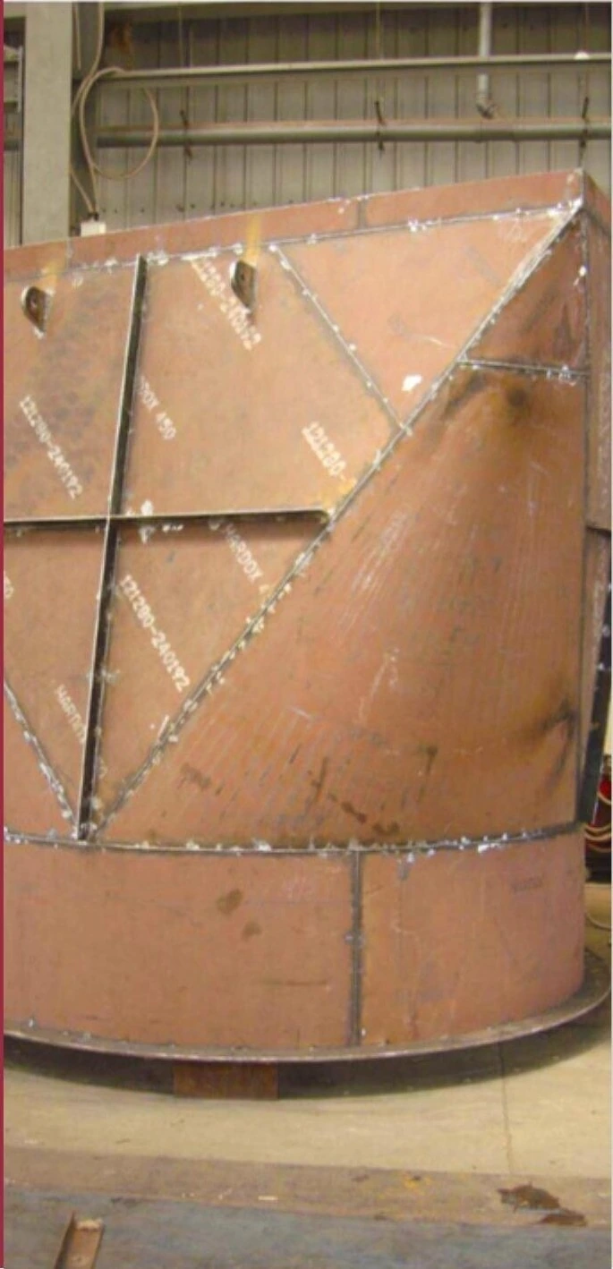 Hardox® duct and transition sections for cement plant material flow