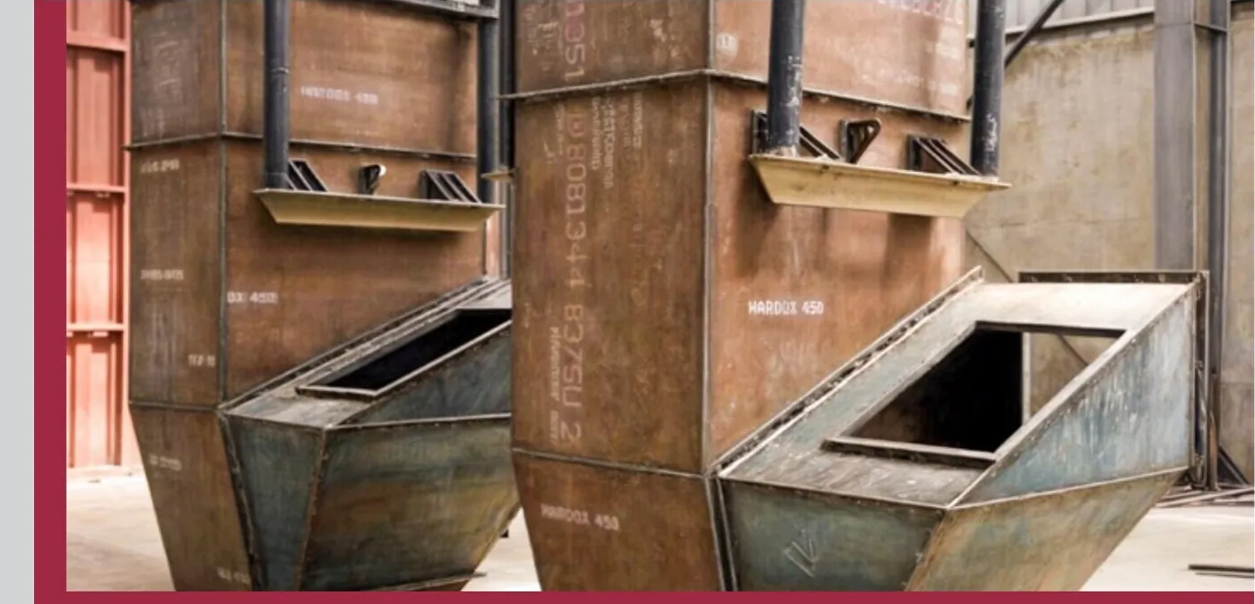 Hardox hopper transition piece fabricated at BSF
